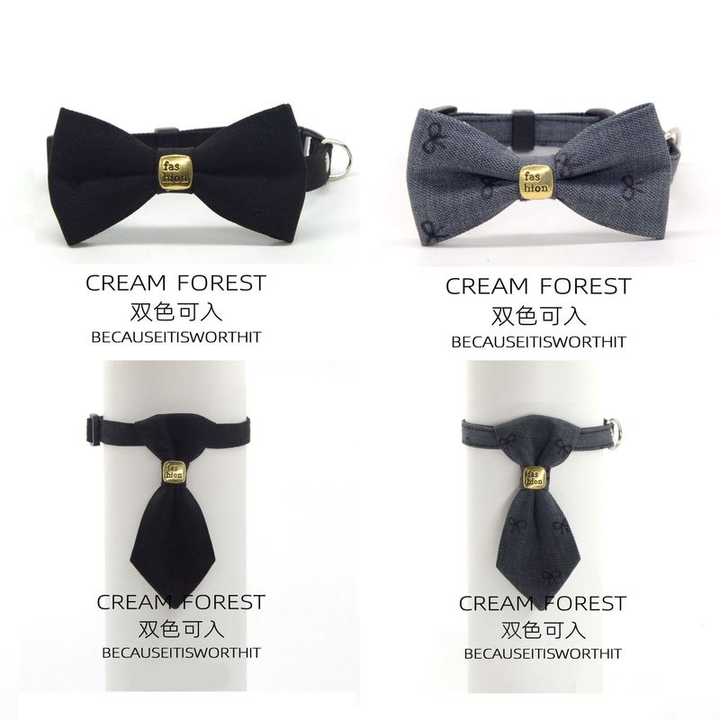 Adjustable Bow Tie Collar for Small Dogs and Cats